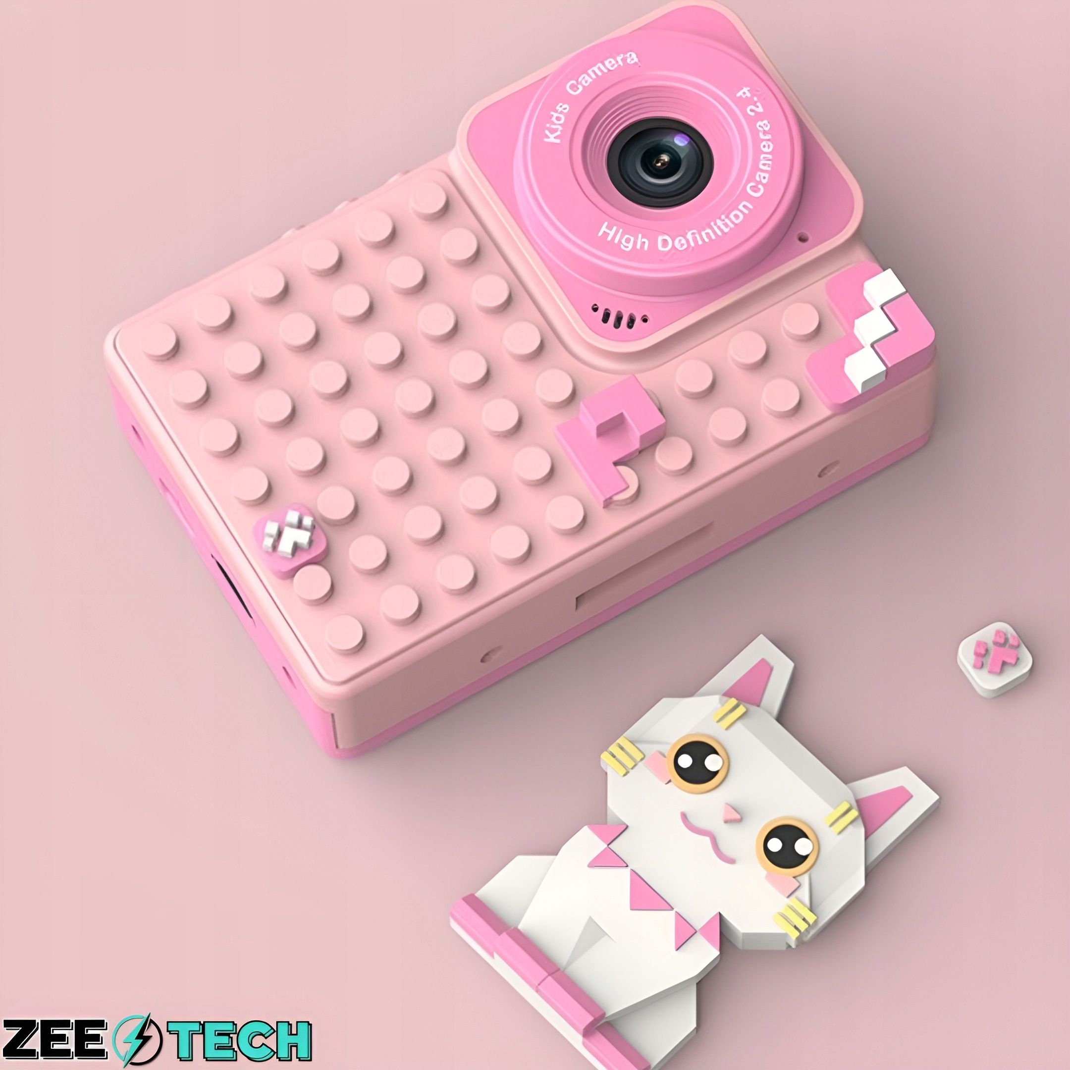 Aparat Fotograficzny Cyfrowy Dla Dzieci 40Mpx Kamera Selfie+Karta 32Gb