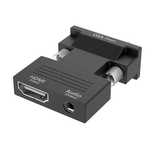 Conversor HDMI para VGA Adaptador Áudio e Vídeo Digital p/ Analógico