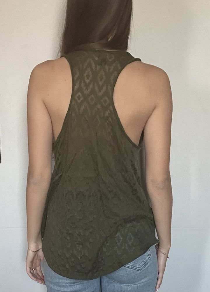 Bluzka koszulka bokserka HM H&M XS khaki