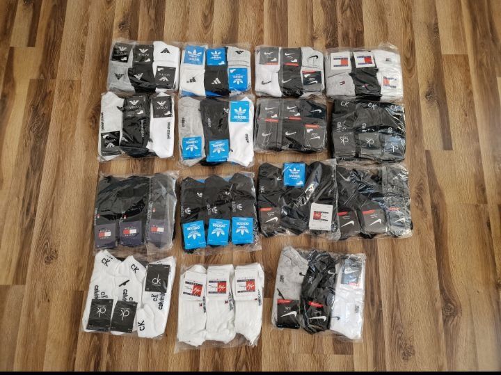 Skarpetki Męskie 12par Tommy Nike Adidas Armani CK