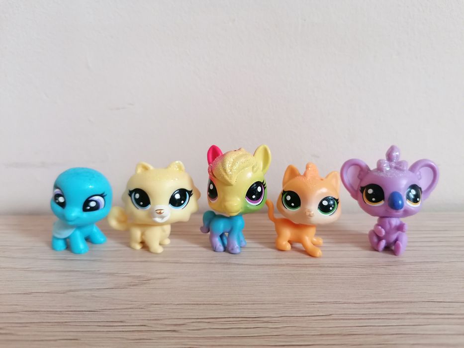 Littlest pet shop lps zestaw tęczowych mini figurek