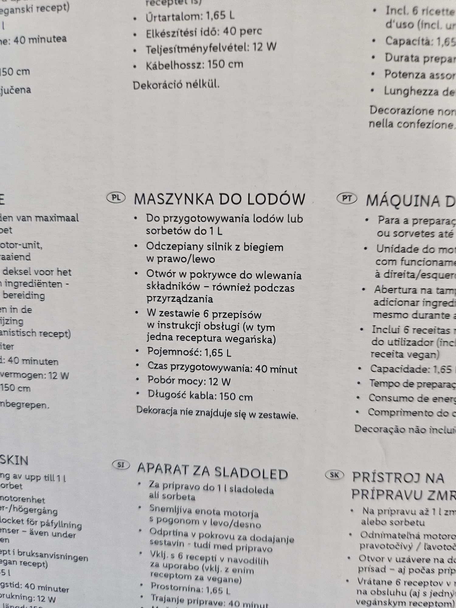 Maszynka do lodów SILVER CREST