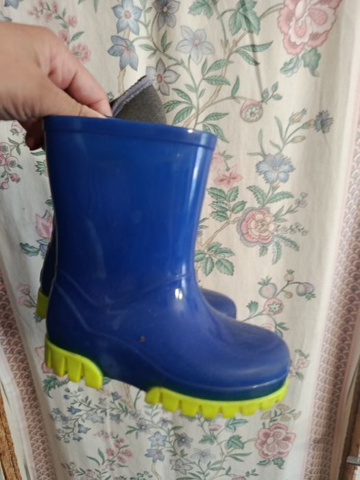 Гумові дитячі чоботи гумаки фірмові 22/23р сині