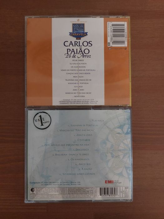 CDs Carlos Paião - Play-Back & Pó de Arroz (Como Novos)