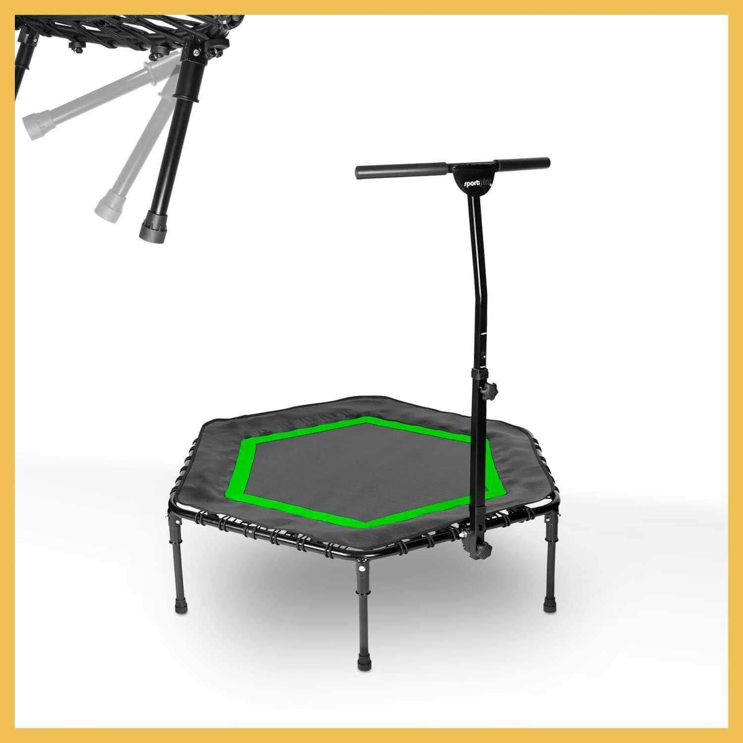 Nowa skladana Trampolina fitness jumping frog SportPlus 126 cm