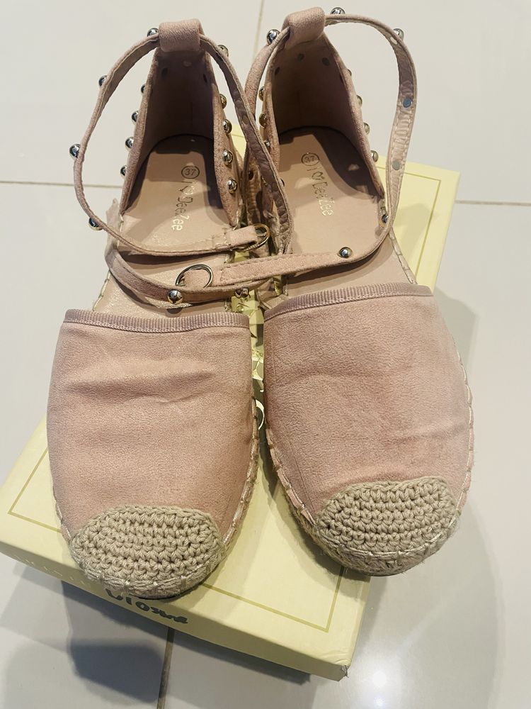 Espadryle deezee pudrowy róż 37