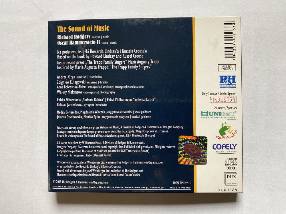 The Sound of Music - Richard Rodgers, Oscar Hammerstein II, płyta CD
