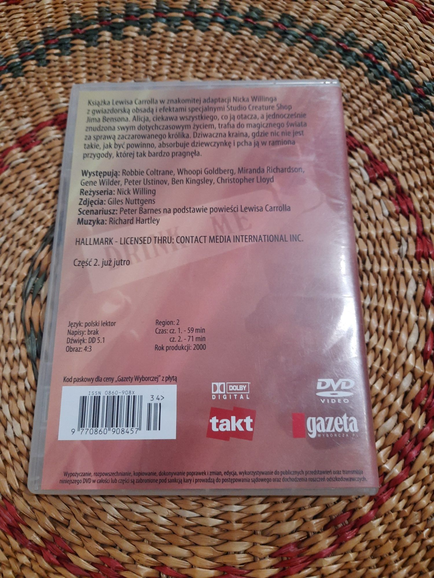 DVD z bajką Alicja w krainie czarów