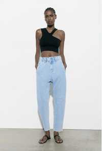 Джинси Zara/джинси баггі 38/М блакитні джинси zara