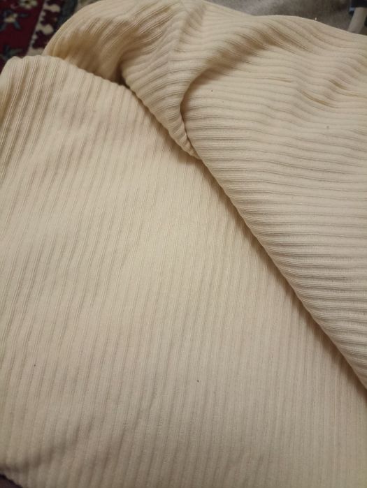 Трикотаж рубчик молочний