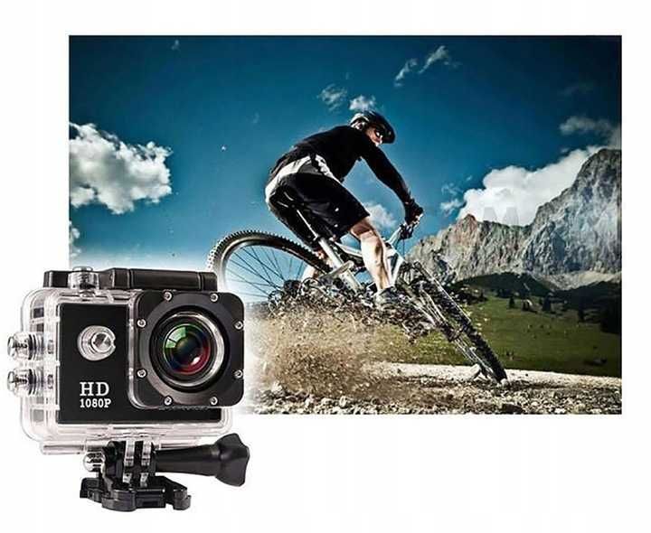 OKAZJA KAMERA SPORTOWA FULL HD 1080p na kask narty rowery wodoodporna