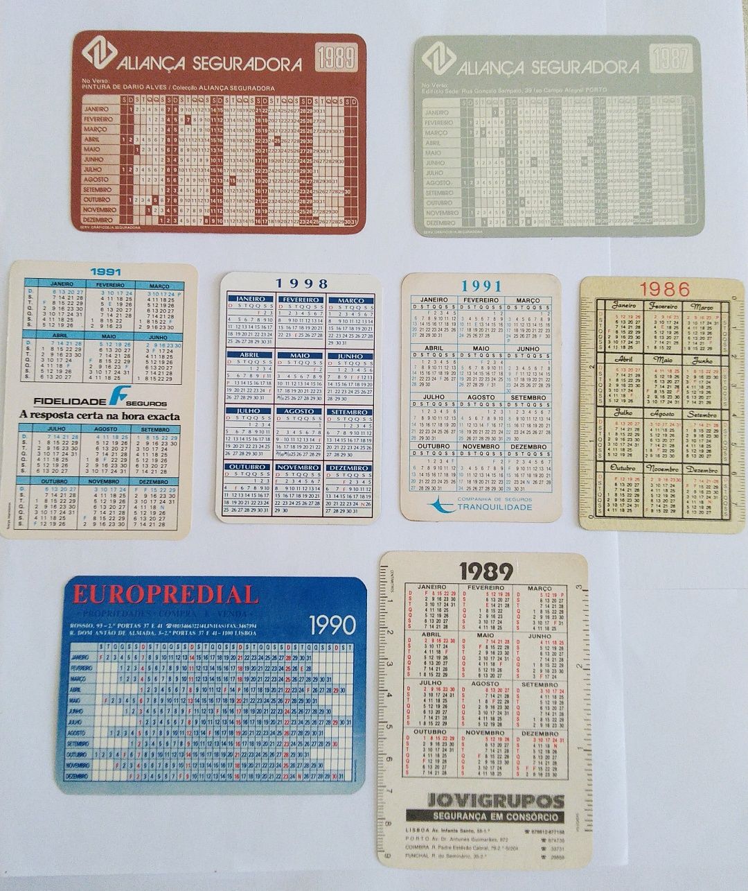 Calendários Companhias Seguros