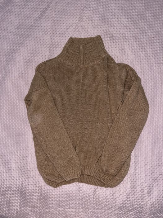 Welniany sweter brazowy