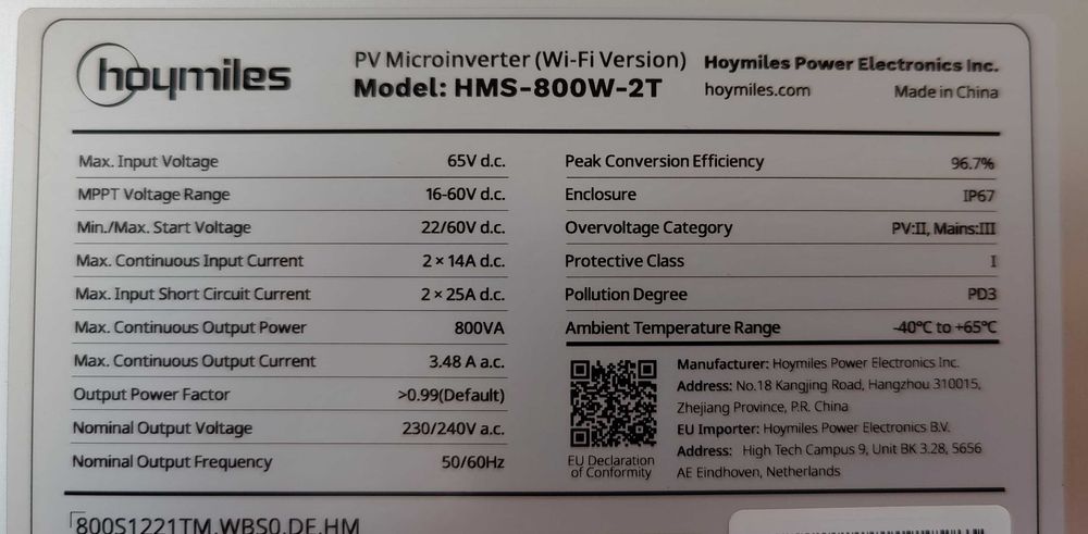 Fotowoltaika balkonowa komplet 870w bifacial, hoymiles  HMS 800w nowa,