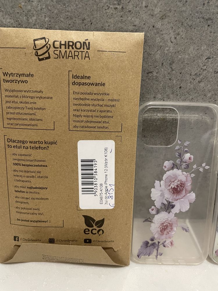 Chroń Smarta Etui iPhon 12 - 2 szt. Kwiaty