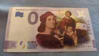 Banknot 0 euro Raffaello sanzio color kolor kolorowe