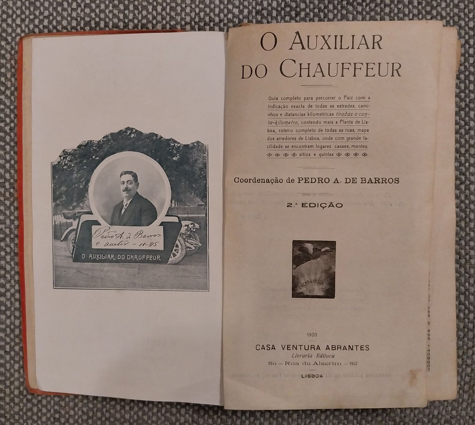 Vendo livro "O Auxiliar do Chauffer" de 1920