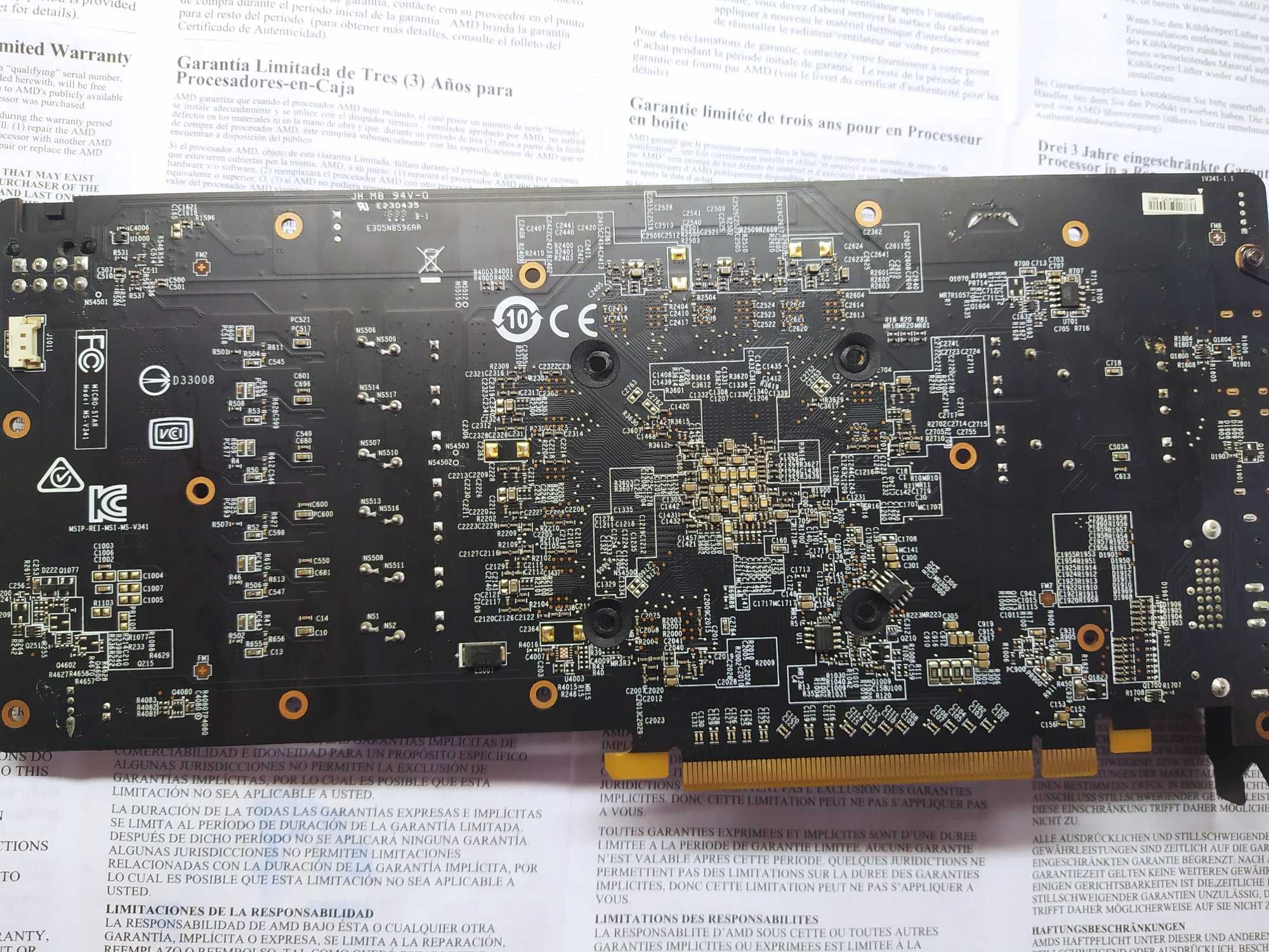 Продам свою відеокарту MSI RX 480 8GB GDDR5  3500грн