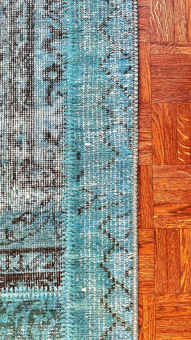 Dywan kilim turecki nowoczesny niebieski 140x200