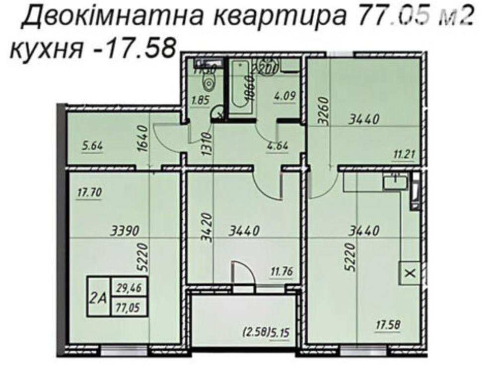 Від Власника!!!2-х квартира, 77.05 м.кв, ЖК Navigator 2