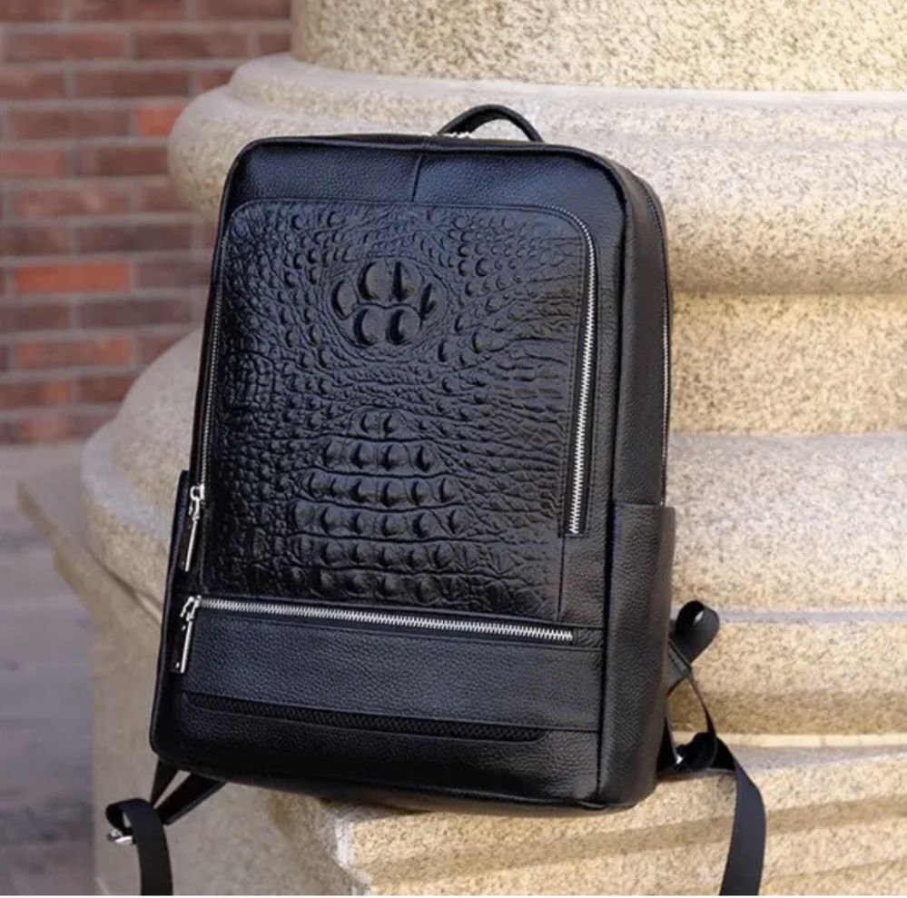 Чоловічий міський шкіряний рюкзак класичний із натуральної шкіри