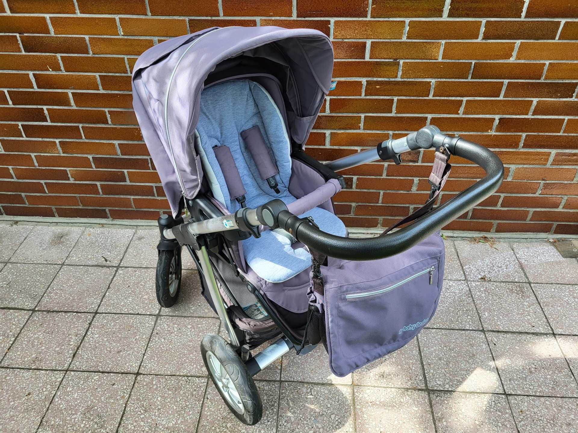 Wózek 2w1 BabyDesign Lupo Comfort szary gondola + spacerówka