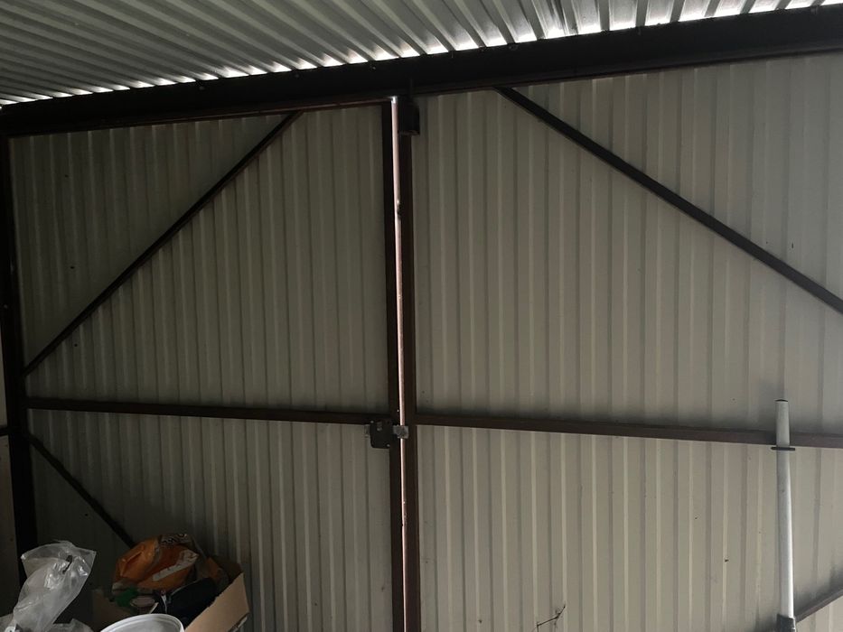 Garaż na dwa auta blaszany blaszak 6x5m grafit stan bdb