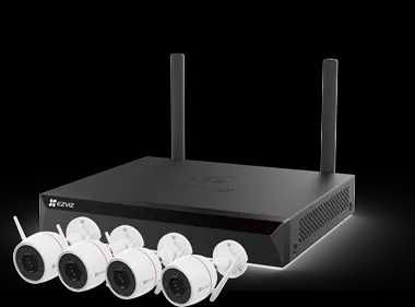 Zestaw 4 kamer h3c 4mp z rejestratorem nvr x5s wifi