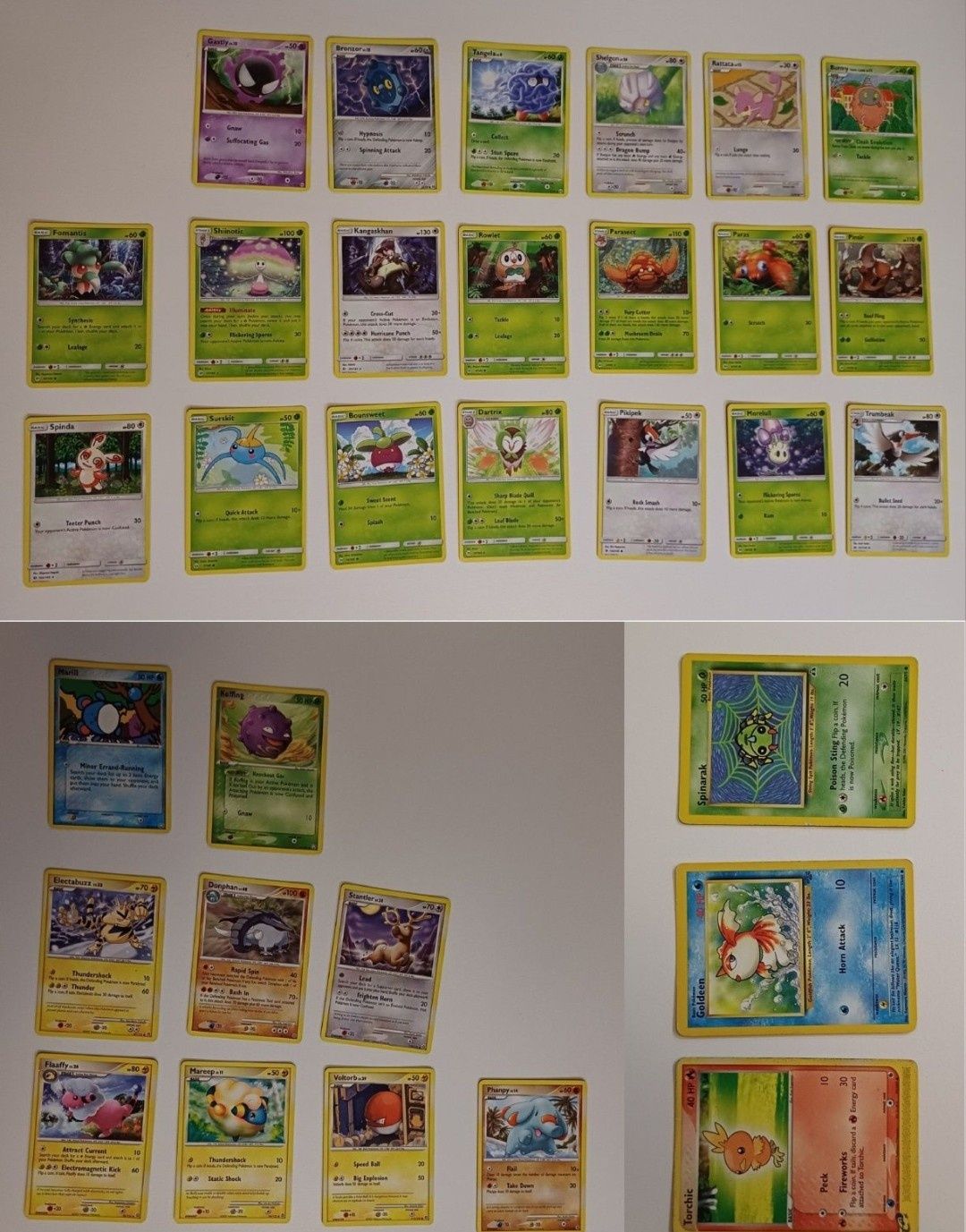 Cartas Pokémon diversas