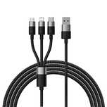 Kabel 3w1 USB - micro USB / Lightning / USB C 3.5A 1.2m Baseus StarSpe