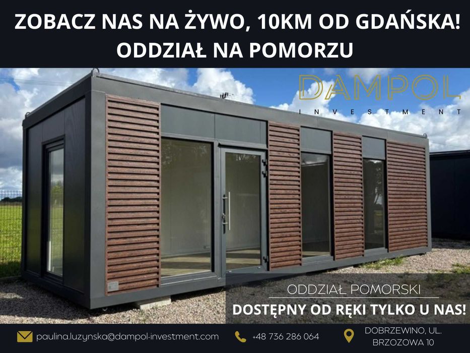 Nowoczesny pawilon biurowy 9X3/27m2 /sklep/biuro/usługowy/handlowy