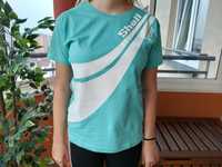 Sportowy T-shirt turkusowy Shell M