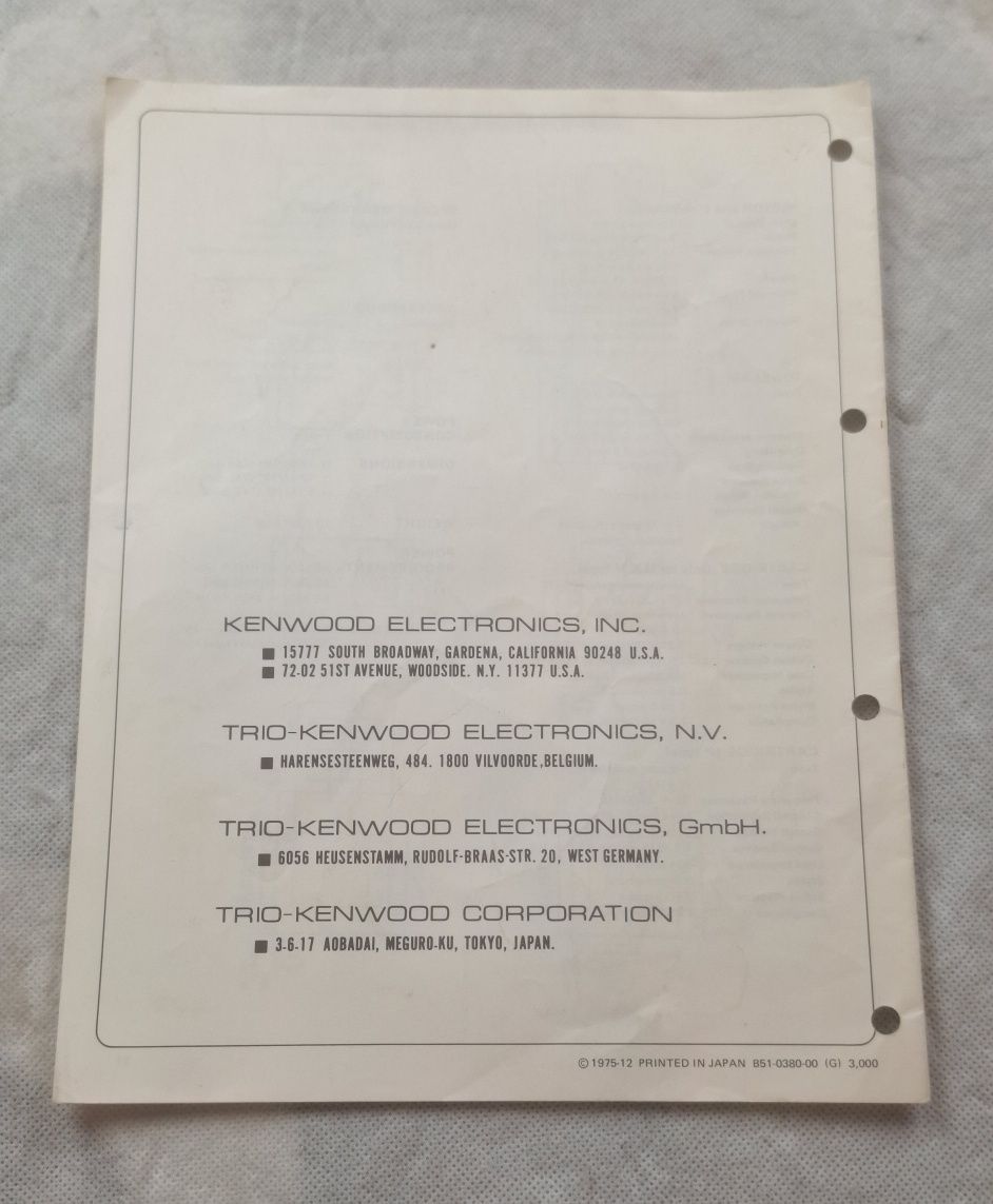 Instrukcja serwisowa gramofon Kenwood KD-1033