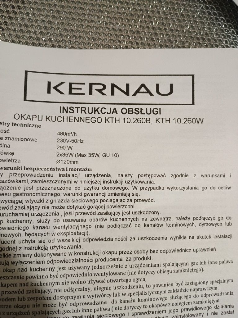 Okap KERNAU nowy