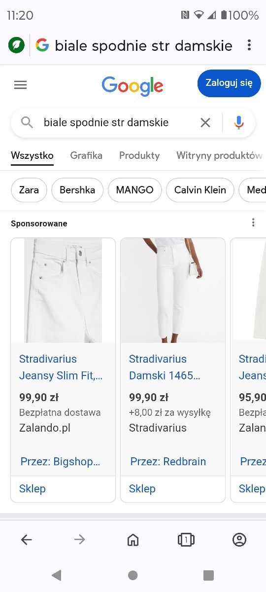 Białe spodnie damskie STR