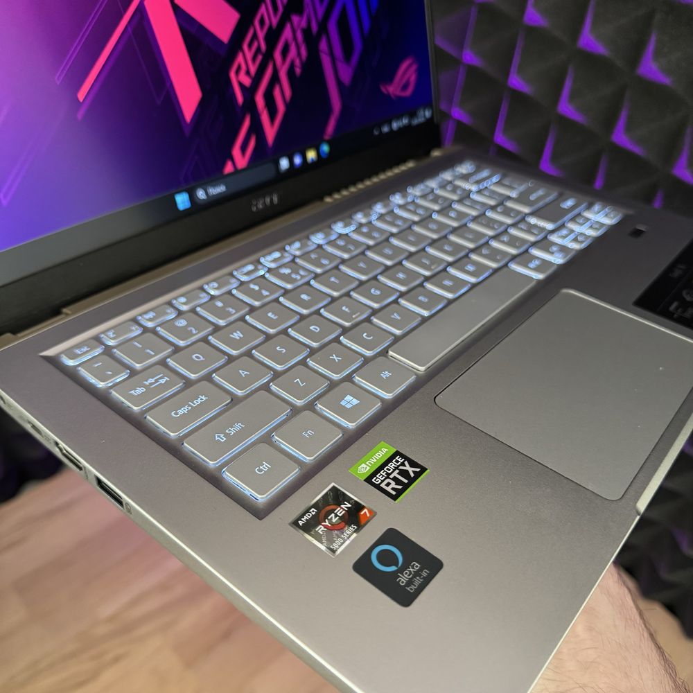 Ігровий ноутбук Rtx 3050Ti, Ryzen 7 5800, 512Gb