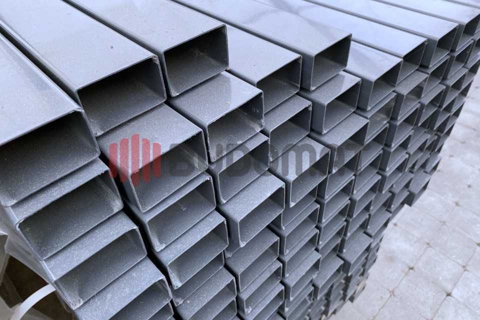 PROMOCJA SŁUPKI 60/40 2,20 m ocynk + lakier Grafit Ogrodzenie Panelowe