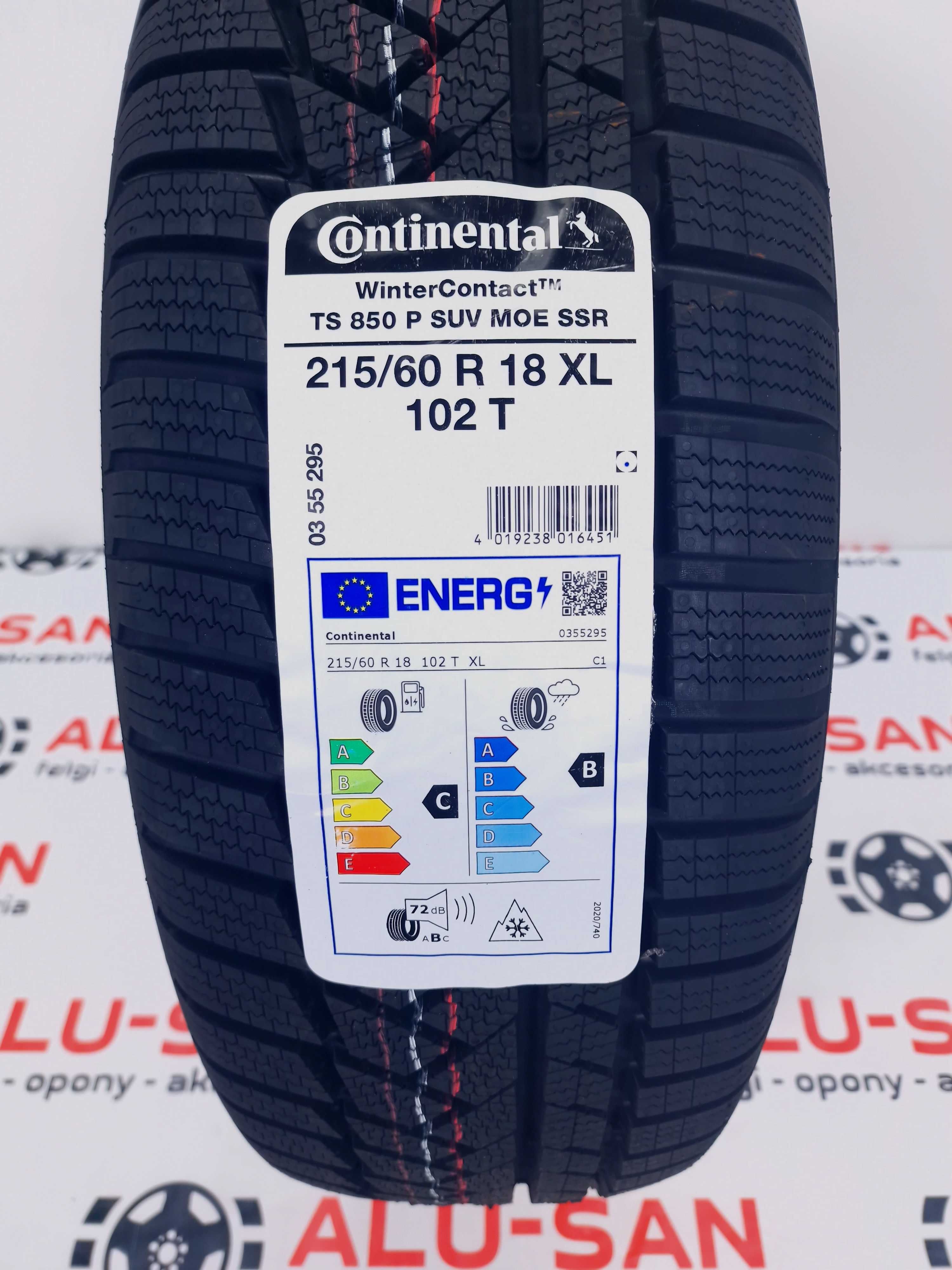 NOWE zimowe OPONY 215/60R18-Continental WinterContact MO -Montaż GRATI