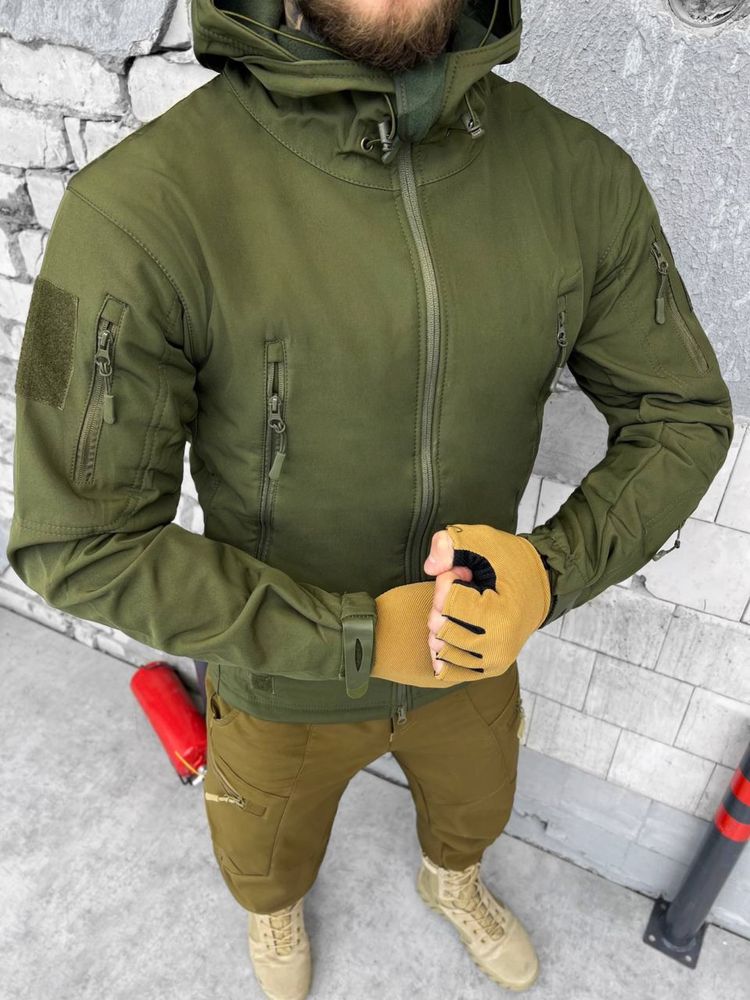 ‼️SALE‼️ Тактическая куртка Soft Shell на флисе Олива M-3XL