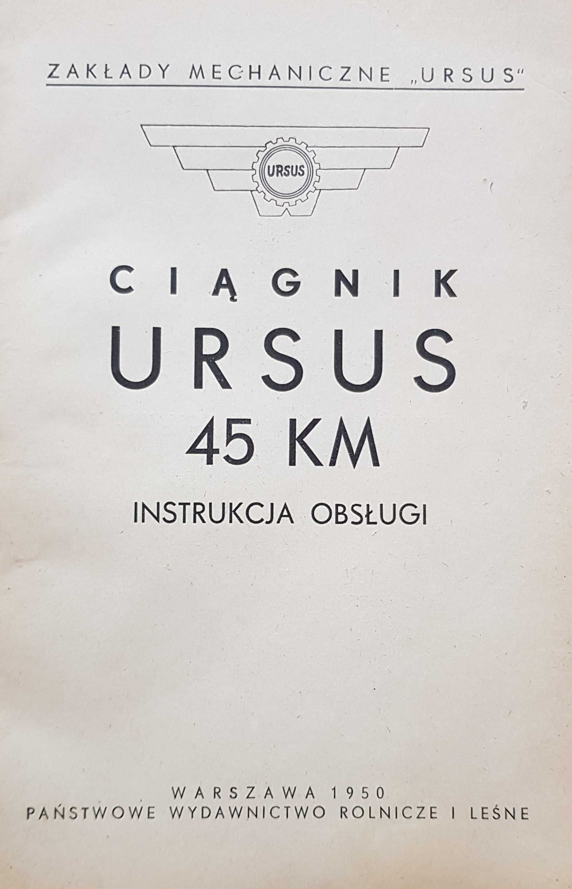 Instrukcja obsługi ciągnika Ursus C-45