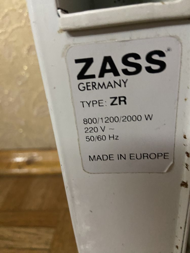 Маслянный обогреватель Zass Германия