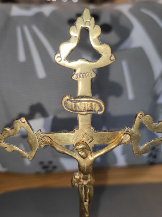 Krzyż mosiężny krucyfiks Francja