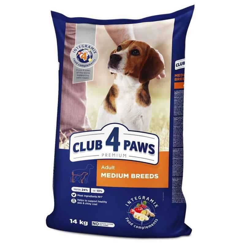 Корм для собак средних пород клуб 4 лапы Club 4 Paws Premium 14 кг