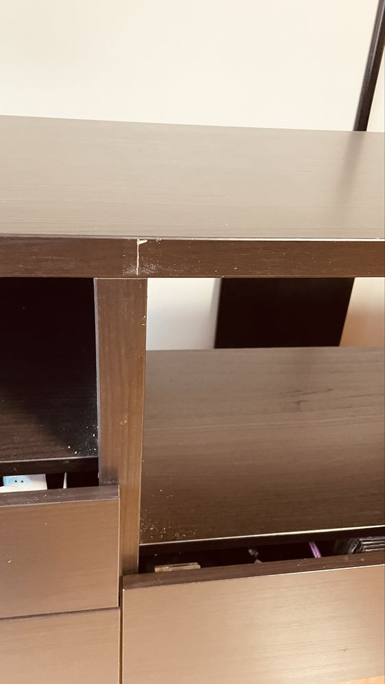 Regał Ikea Besta RTV ciemnobrqzowy
