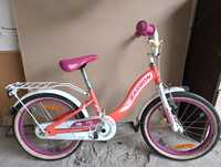 Rower różowo bialy