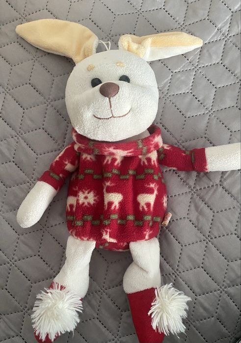 Мʼяка іграшка-грілка Зайчик