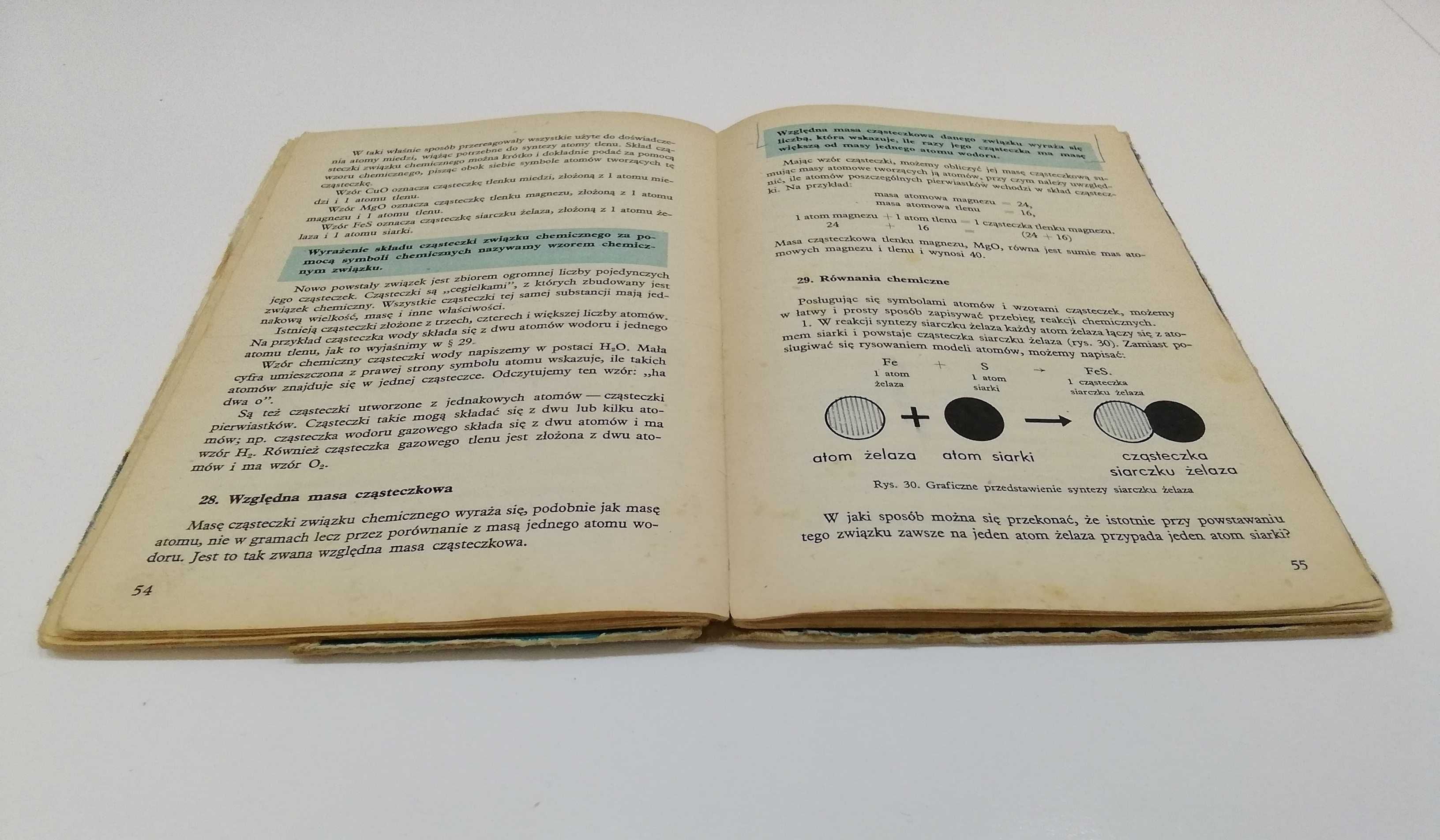 Archiwalny podręcznik z czasów PRL rok 1965 CHEMIA klasa 7 Antyk