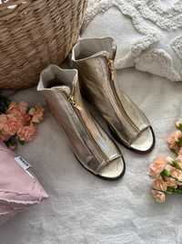 Eleganckie botki sandały naturalna skóra kolory