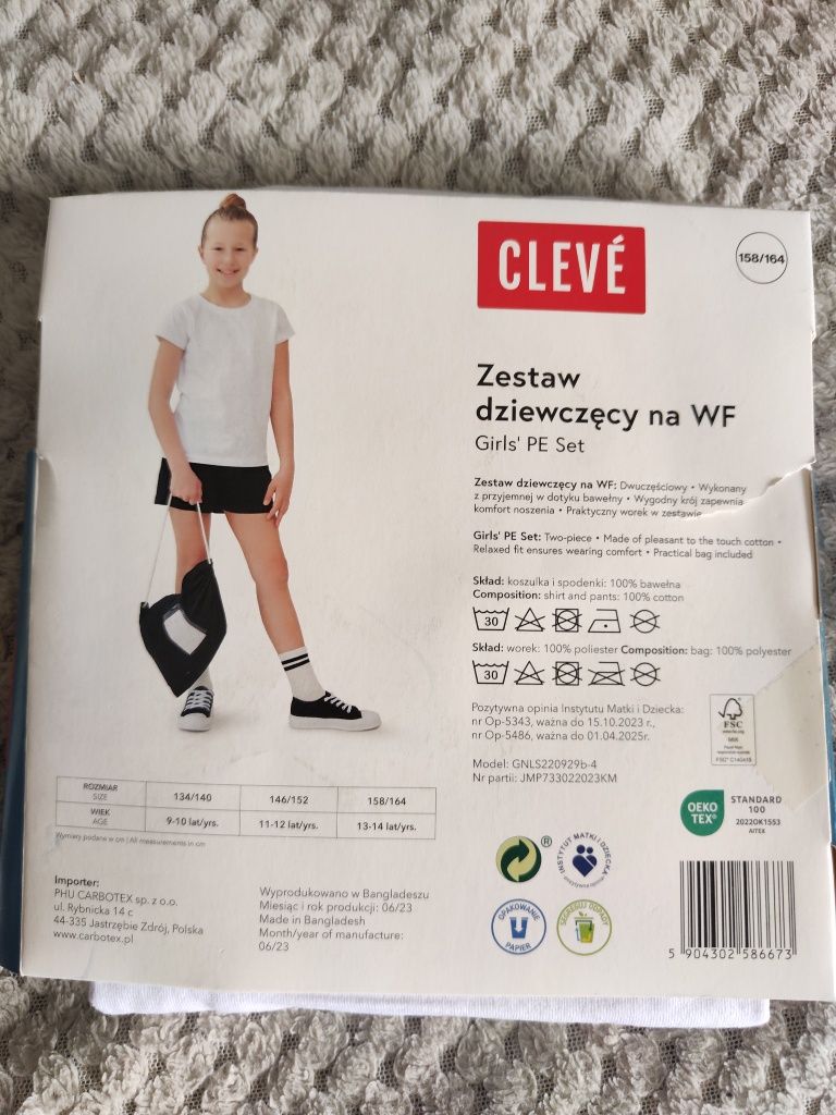 Zestaw dziewczęcy na WF 158/164