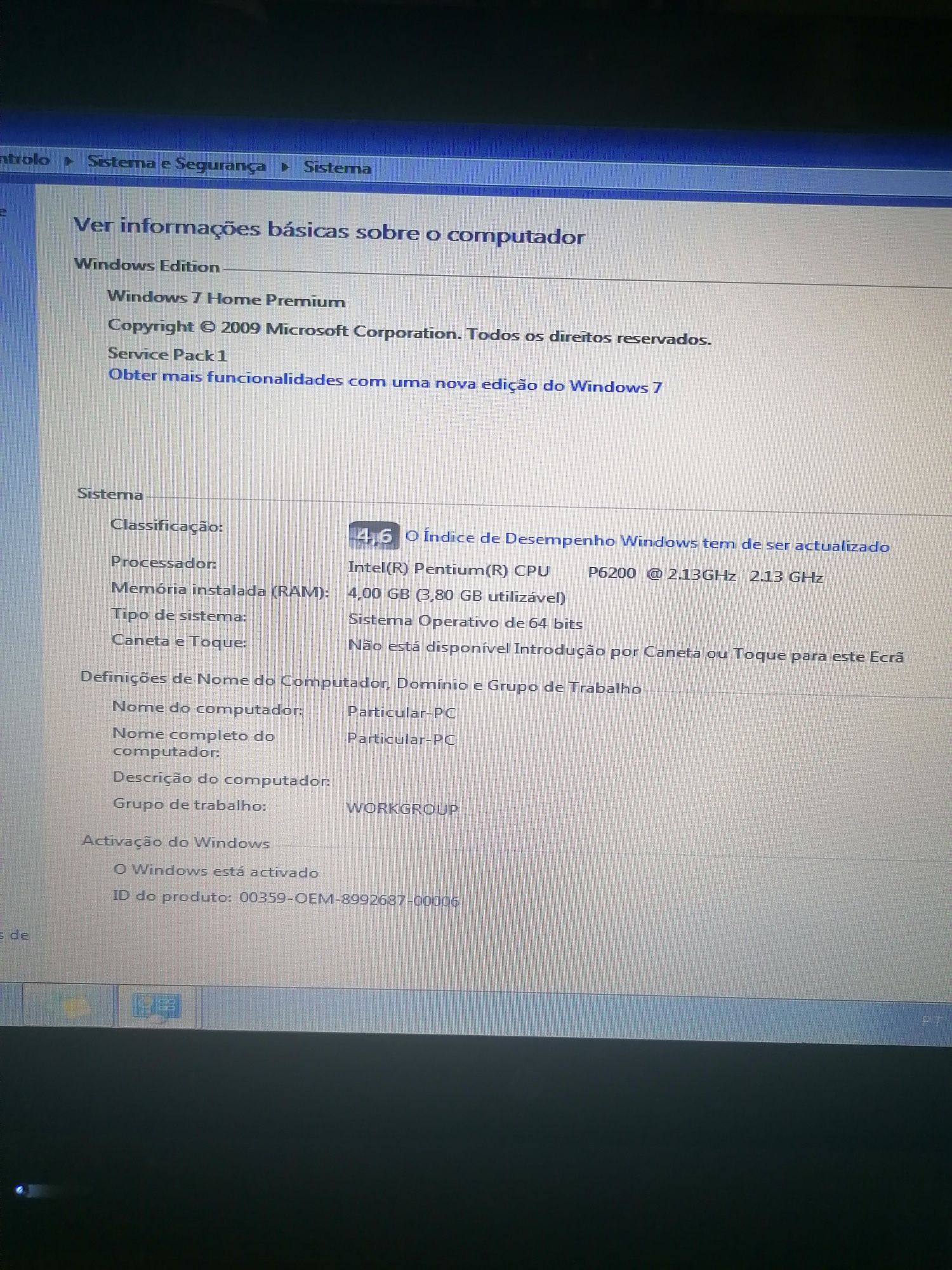 Portátil hp 4gb ram, Windows 7